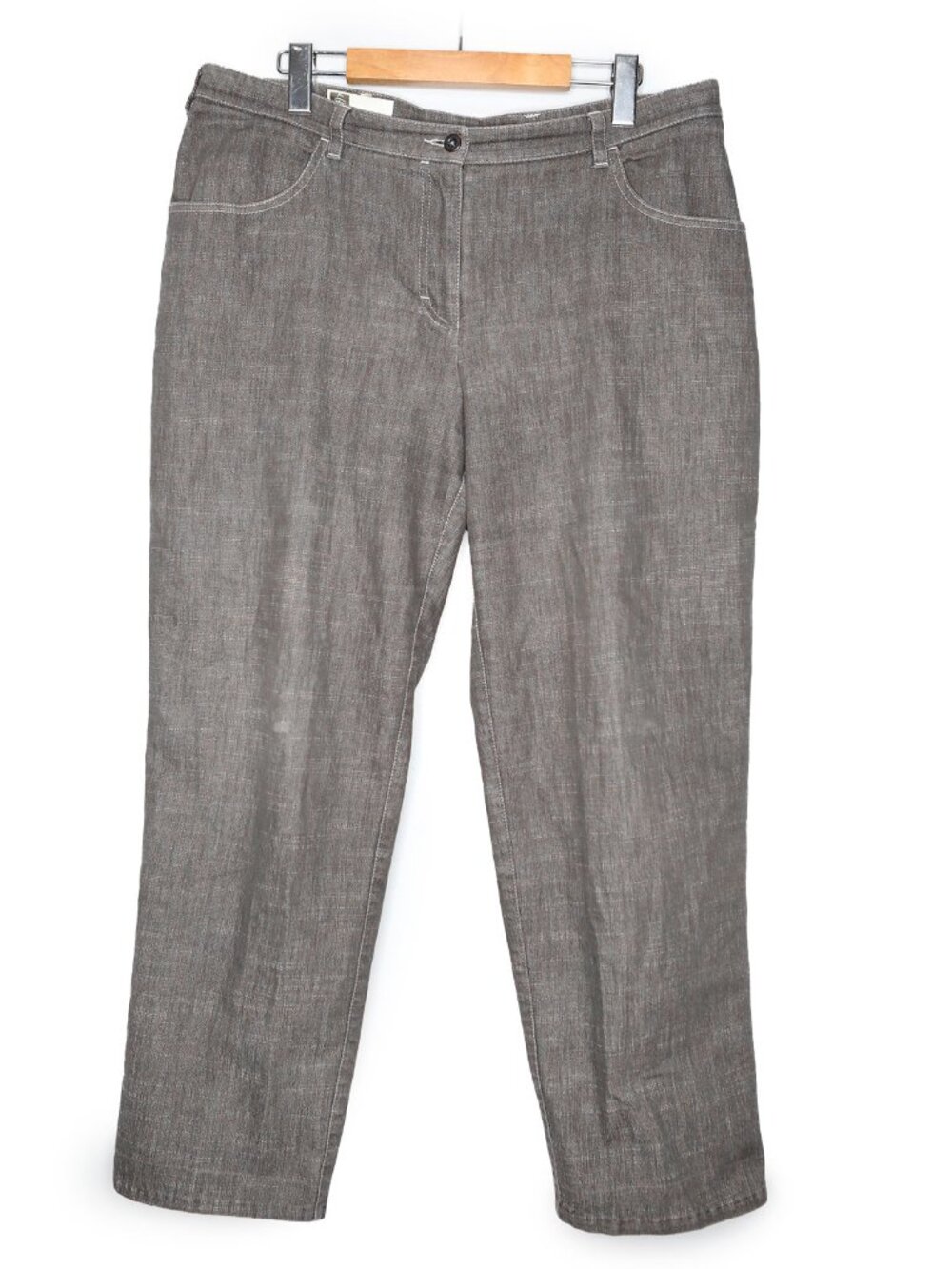 Tilley Endurables Grey Denim Jeans Travel Pants Women Size 12 Casual Outdoor